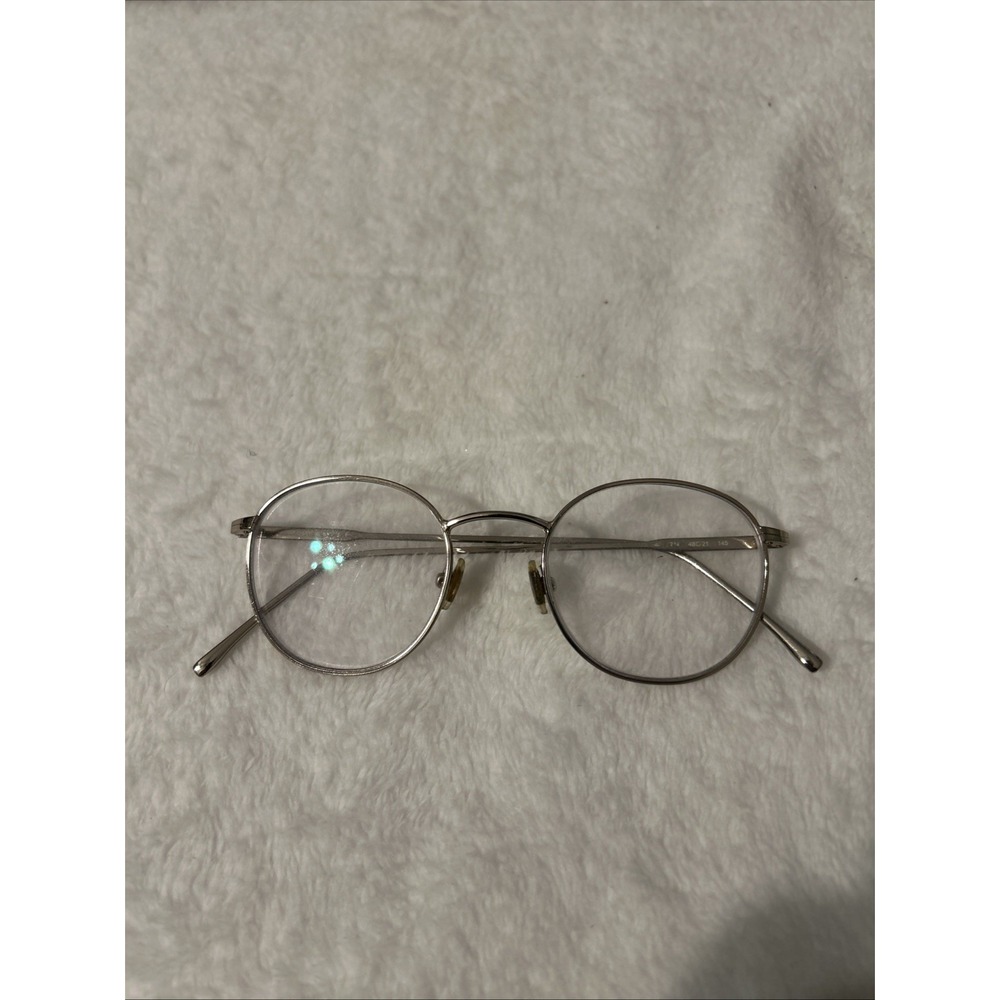 Lacoste Eyeglasses Frames Round Metal Gold 48-21-145 Unisex Designer